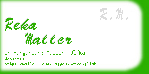 reka maller business card